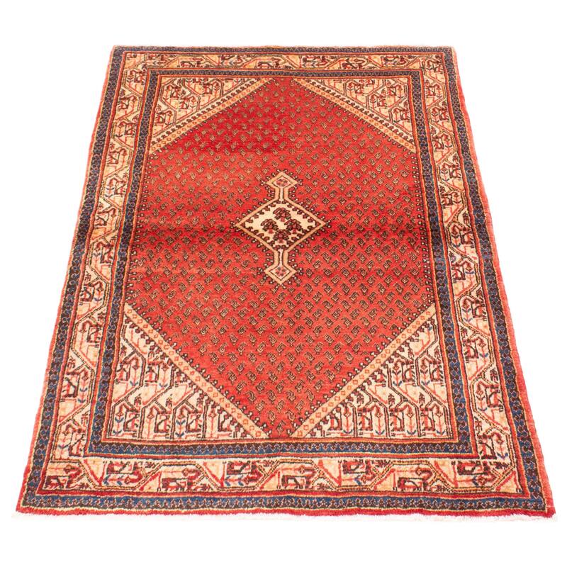 ECARPETGALLERY Hand-knotted Andelz Red Wool Rug - 4'2 x 6'9