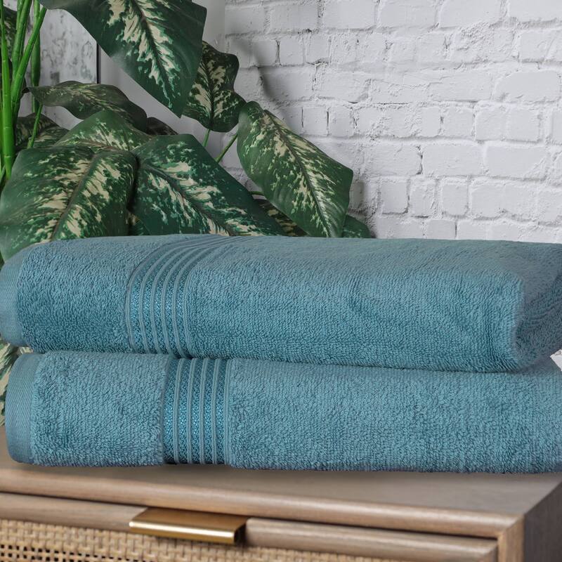 Superior Heritage Egyptian Cotton Absorbent Bath Sheet Set of 2