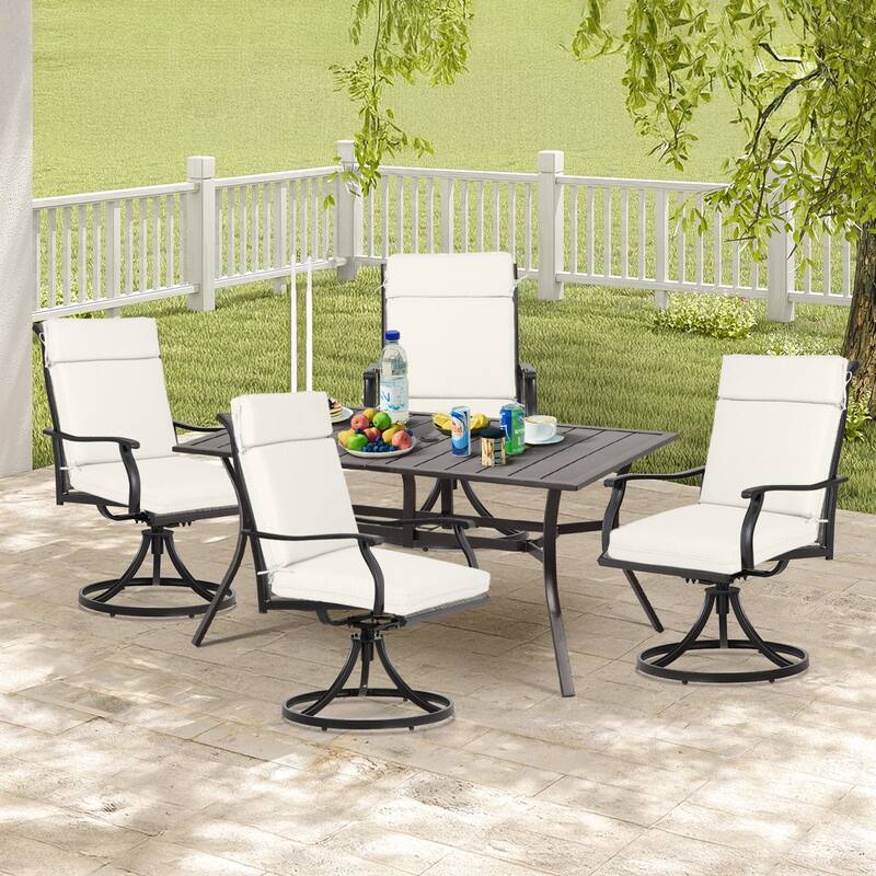 Aoodor Outdoor High Back Dining Chair Cushion Set, 44"x21"x3.2", Set of 4 - 44"x21"x3.2"