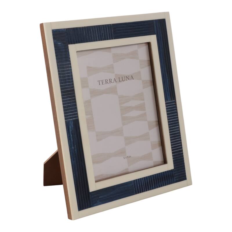 Decorative Round Marble Sculpture Statue - 10", White & Black