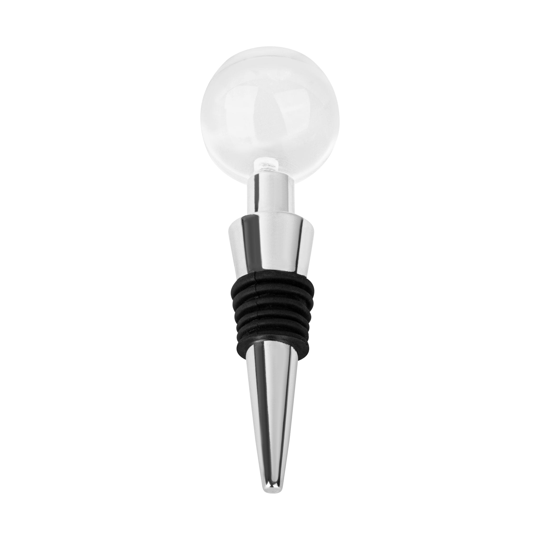 Bottle Stopper with Clear Ball - 4.7"