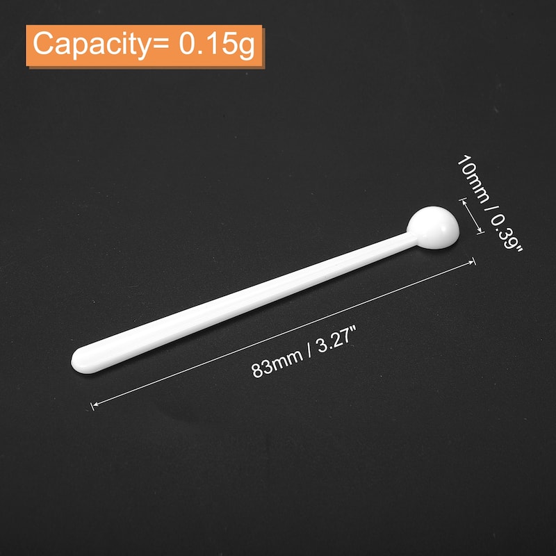 16Pcs 150 Milligram Teaspoon Micro Scoops Mini Measuring Spoons, White - White