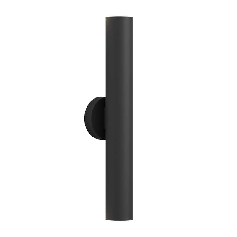 LamQee Modern Black Iron Cylinder Outdoor Wall Lights LED Wall Sconces