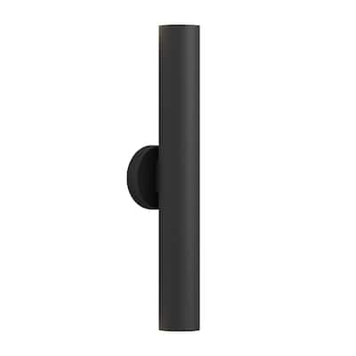 LamQee Modern Black Iron Cylinder Outdoor Wall Lights LED Wall Sconces