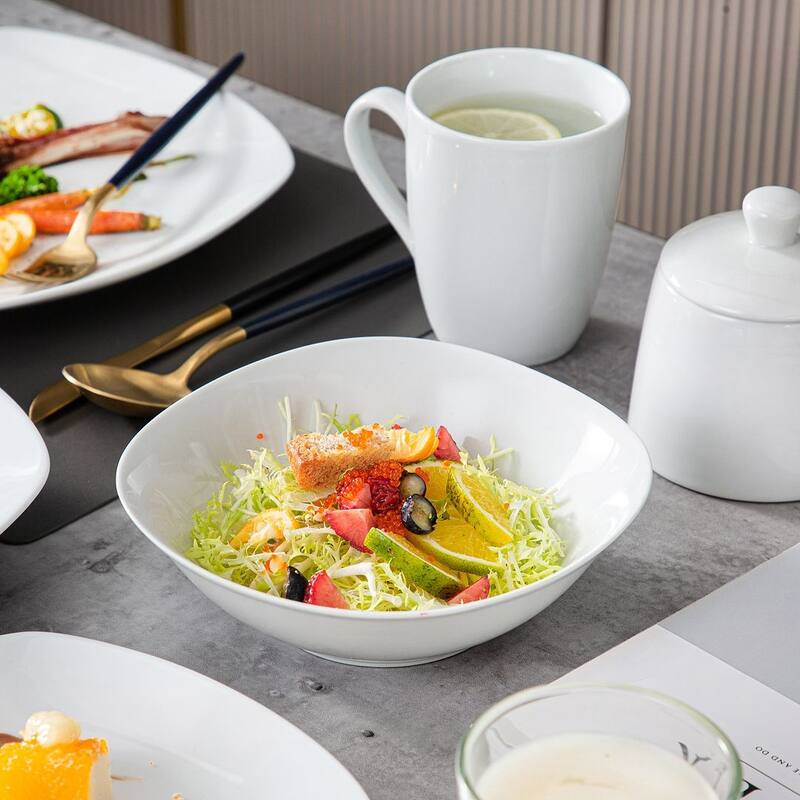 MALACASA Elisa Porcelain 50-piece Dinnerware Set (Service for 6)