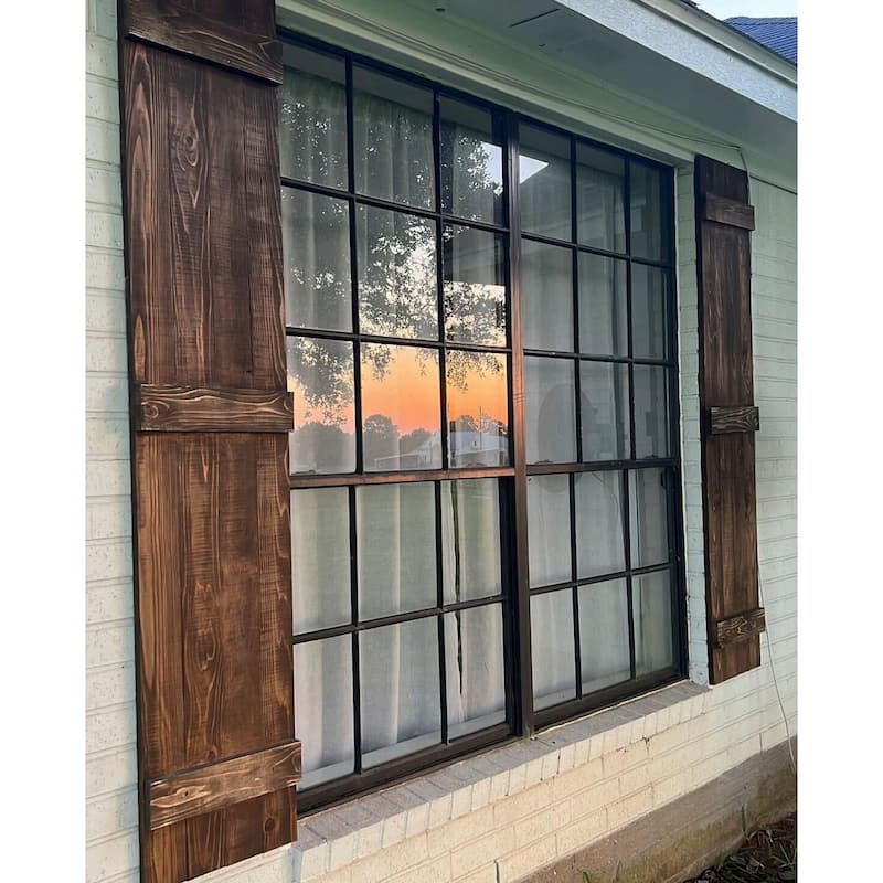 Traditional Board & Batten Exterior Shutters Pair