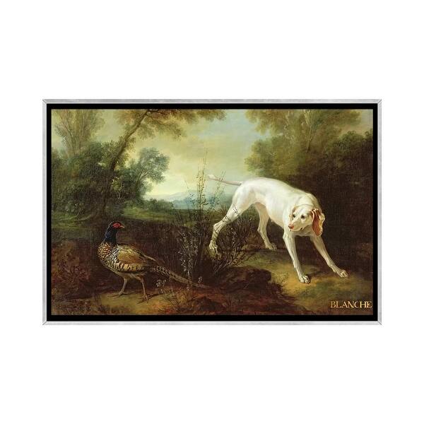 slide 2 of 15, iCanvas "Blanche, B-tch of the Royal Hunting Pack " by Jean-Baptiste Oudry Framed Silver - 26x40