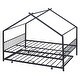preview thumbnail 7 of 15, Black Full Size Metal House Bed with Trundle and Roof for Kids, Boys and Girls, Bedroom