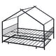 preview thumbnail 22 of 47, Full Size Metal House Bed with Trundle and Roof for Kids, Boys and Girls, Bedroom