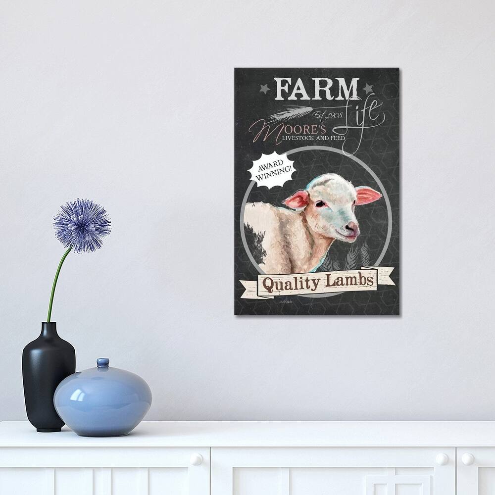 iCanvas "Quality Lambs" by Jennifer Redstreake Canvas Print