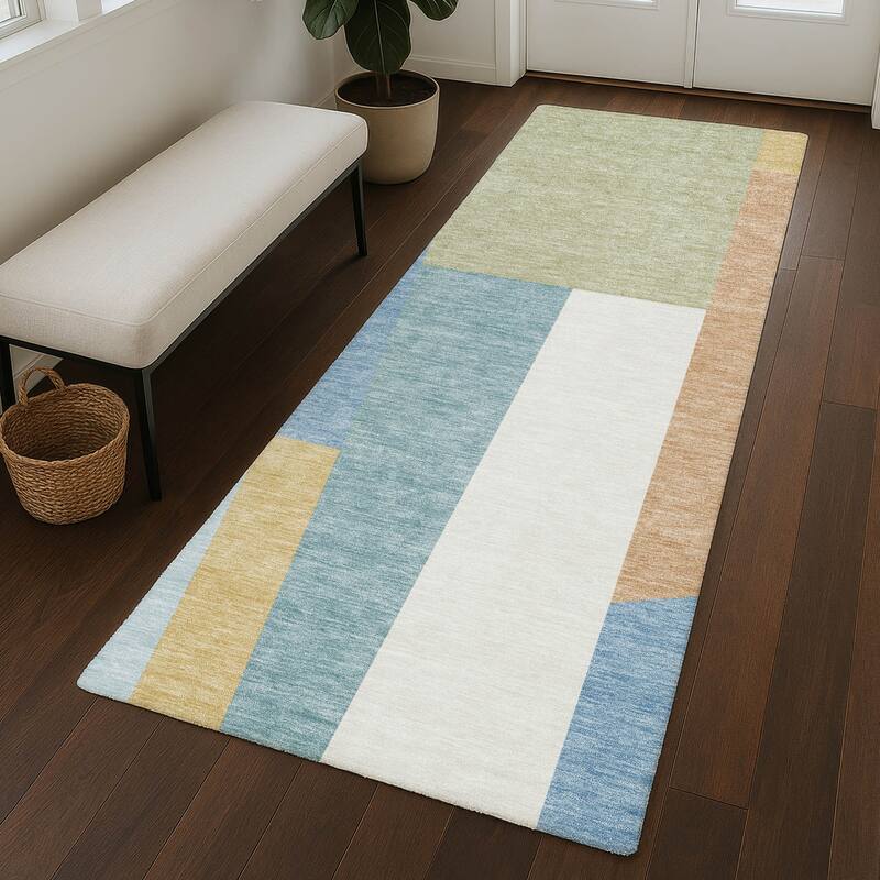 Machine Washable Indoor/ Outdoor Contemporary Jolie Chantille Rug