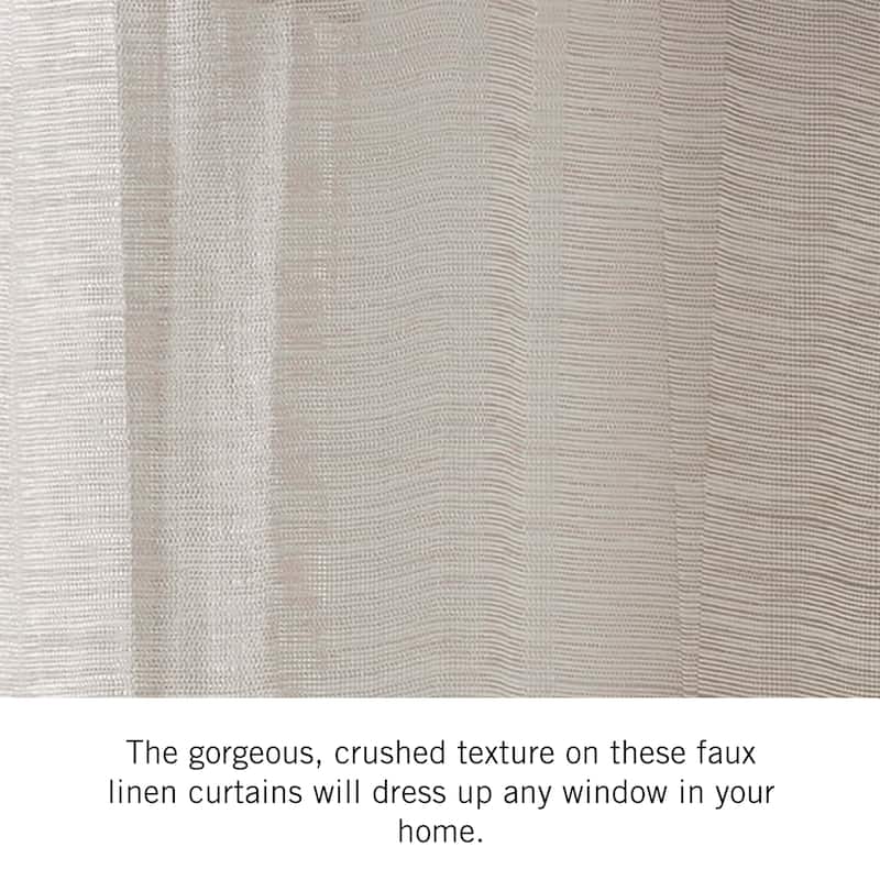 Nautica Cordelia Crushed Sheer Grommet Extra Wide Curtains (Set of 2)
