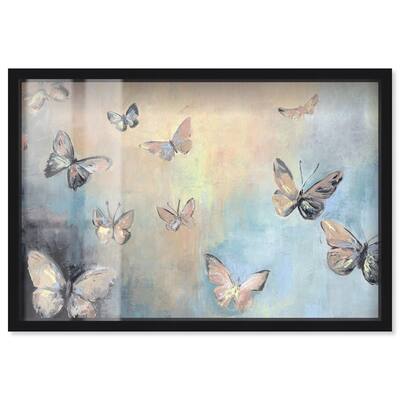 Textured Butterflies I Shadowbox by Art Remedy