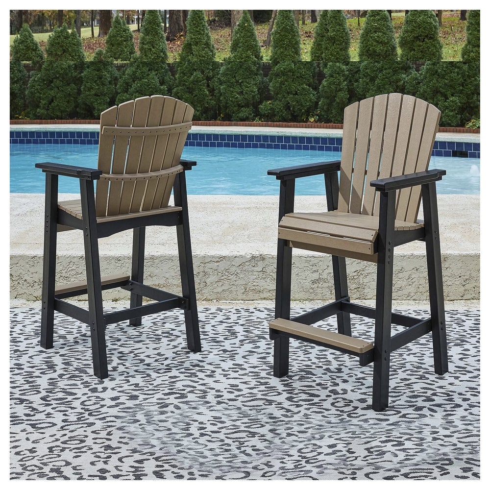 Signature Design by Ashley Fairen Trail Outdoor Poly All Weather Tall Barstool, 2 Count - 26.25" W x 26.75" D x 52" H