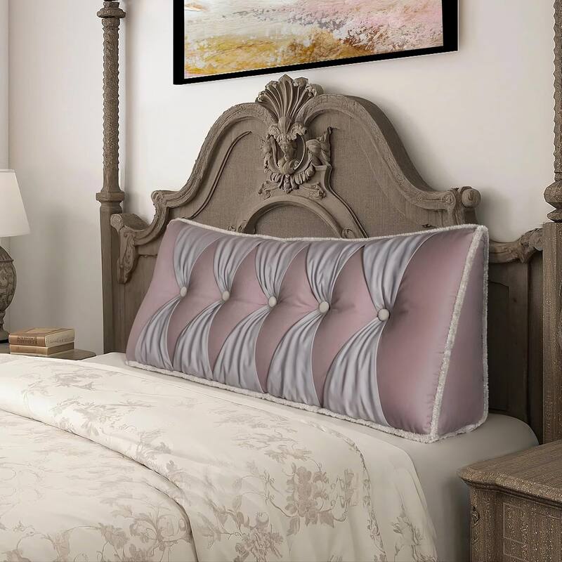 WOWMAX Triangle Reading Pillow Wedge Headboard Pillow Backrest Back Support for Queen Size Sitting Up in Bed