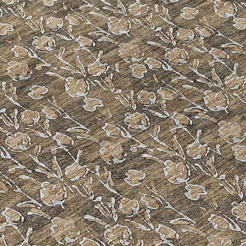 Machine Washable Indoor/ Outdoor Chantille Modern Floral Impressions Rug