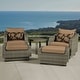 preview thumbnail 6 of 15, Cannes 5-piece Club Chair, Ottomans and Side Table By RST Brands