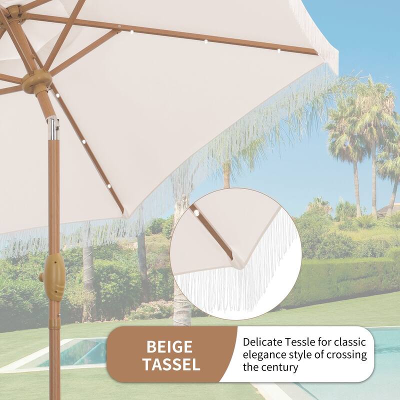Autlaycil 7.5FT Patio Umbrella with Tilt and Crank