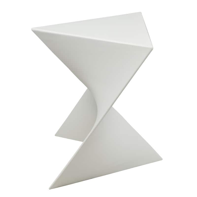 Randolph Modern Indoor Lightweight Side Table with Triangular Curved Design Accent End Table for Home Living Room or Bedroom