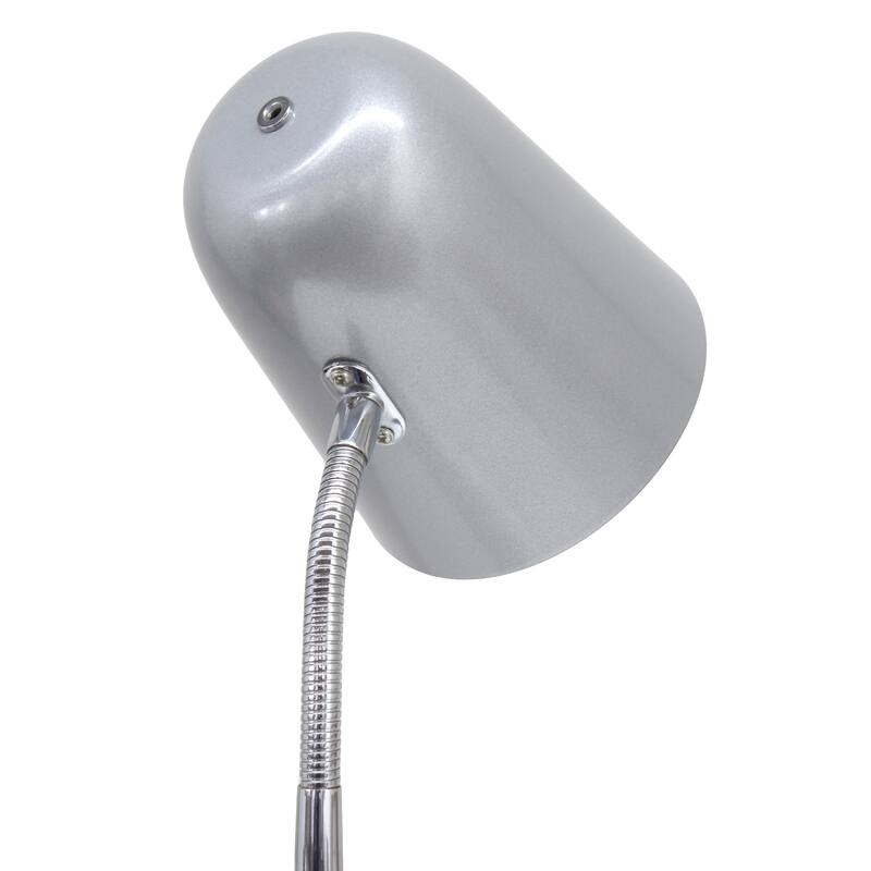 Gooseneck Desk Lamp with Adjustment Shade - 15.25" - Silver