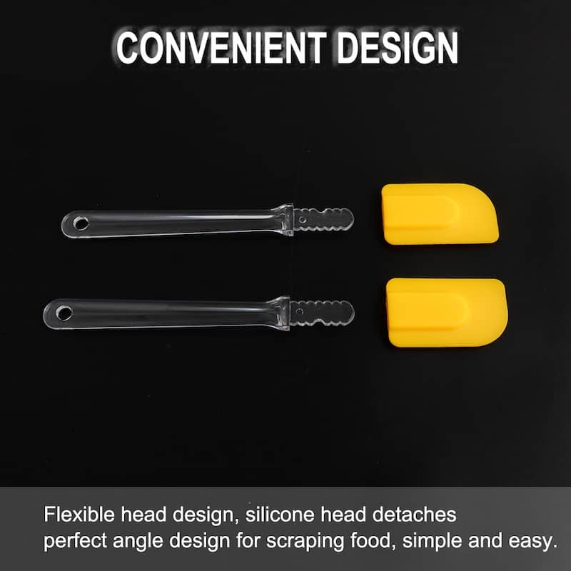 2pcs Flexible Silicone Spatula Heat Resistant Non Stick Cooking - 9.6" x 1.9"(L*W)