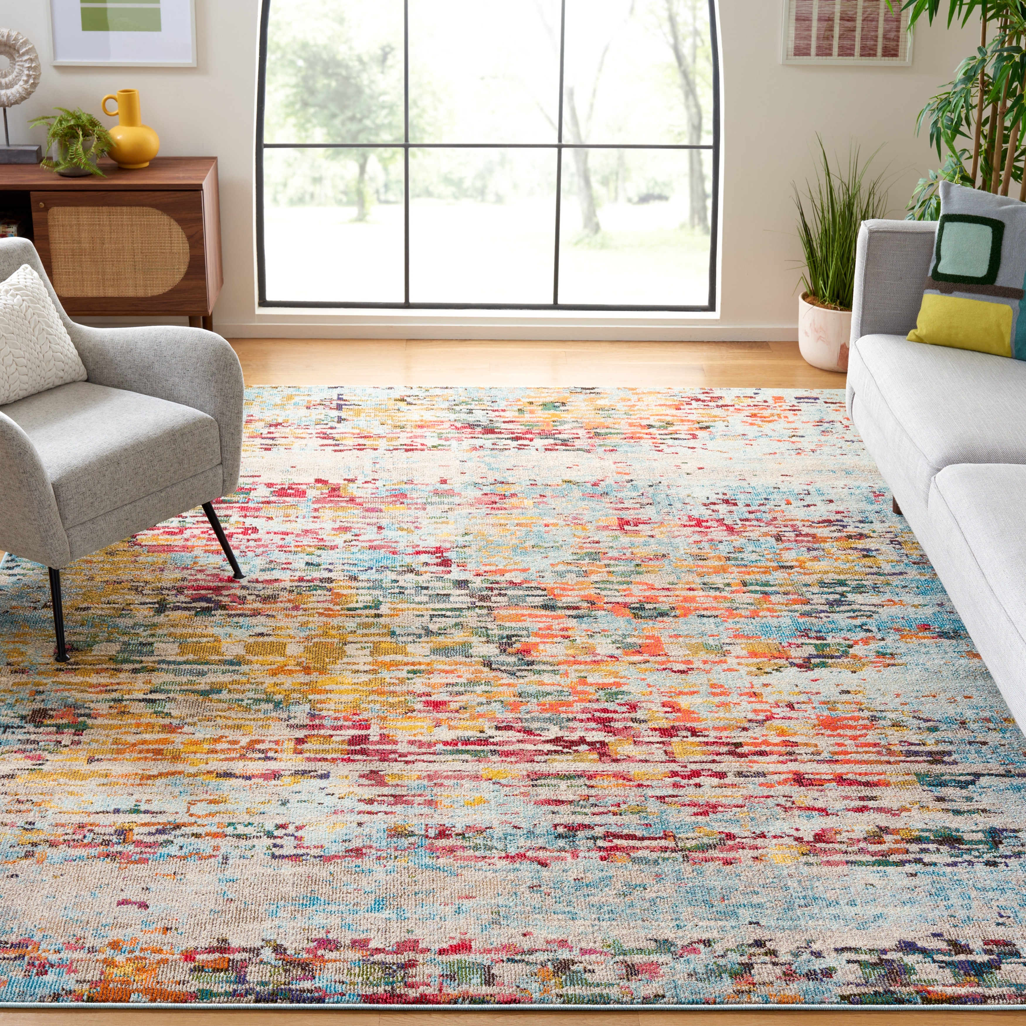 SAFAVIEH Monaco Beadie Boho Abstract Rug