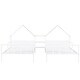preview thumbnail 15 of 28, Metal Double Twin Size Platform Bed with House-shaped Headboard and Built-in Nightstand, White