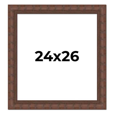 24x26 Frame Pewter Solid Wood Picture Frame Width 1.625 Inches | Interior Frame Depth 0.6875 Inches