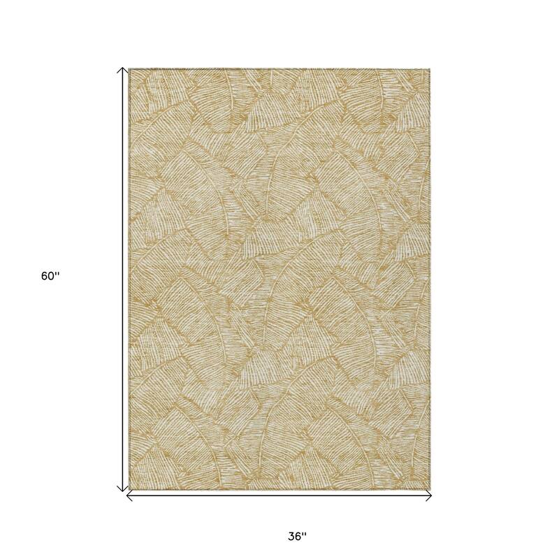 HomeRoots Floral Transitional Rectangle Outdoor Rug