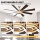 preview thumbnail 78 of 118, 20"/24"/72" Oaks Aura Cotti Low Profile Dimmable Smart Ceiling Fan with Lights 6-Speed Flush Mount Modern Remote