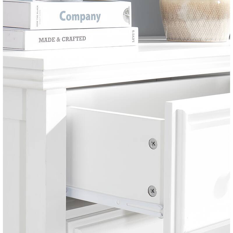 Farmhouse 5-Drawer Dresser with Smooth Metal Rails & Anti-Tipping Mechanism for Bedroom Storage