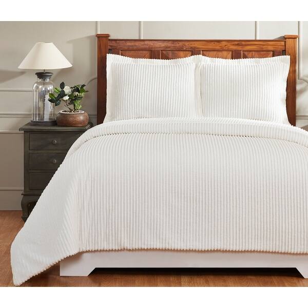 Better Trends Jullian Comforter Set Tufted Soft Plush Chenille Machine