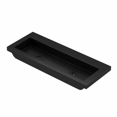 Trough 48-inch NativeStone Drop-in Double Bathroom Sink - 48" x 19" x 5"