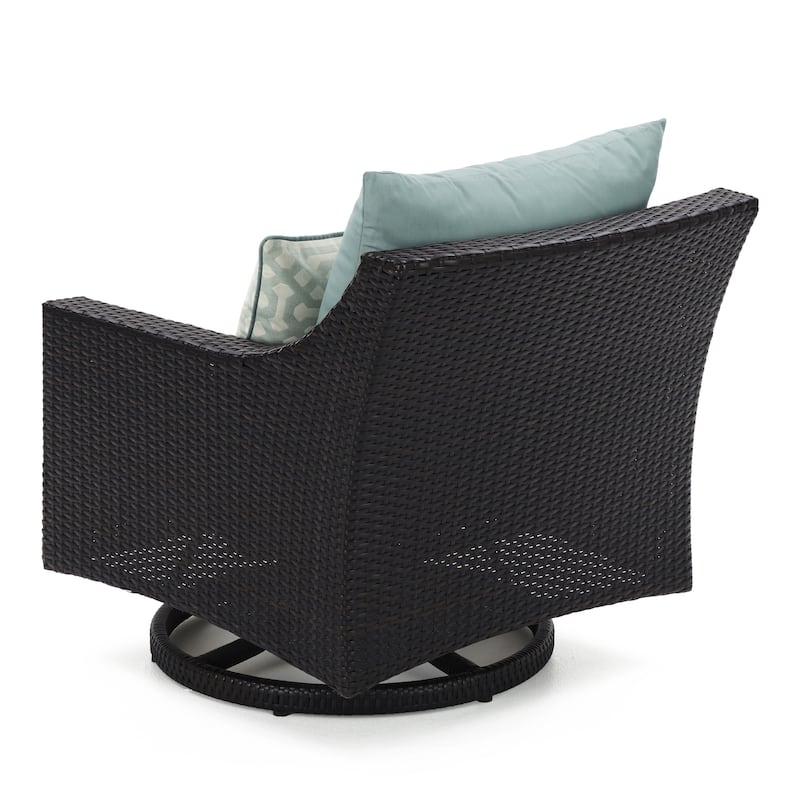 Deco 2 Piece Sunbrella Outdoor Patio Motion Club Chairs - 30"W x 33"D x 32"H