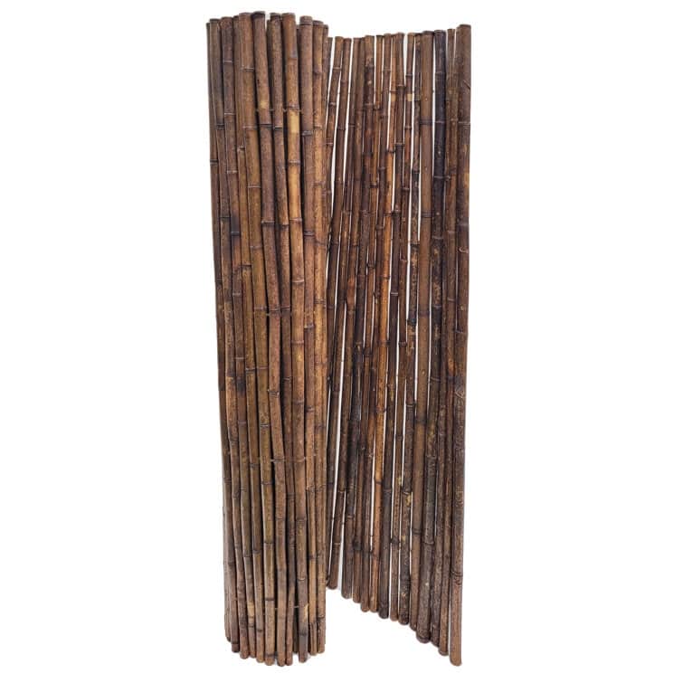 Bamboo Fencing Decorative Rolled Wood Fence Panel Caramel Brown