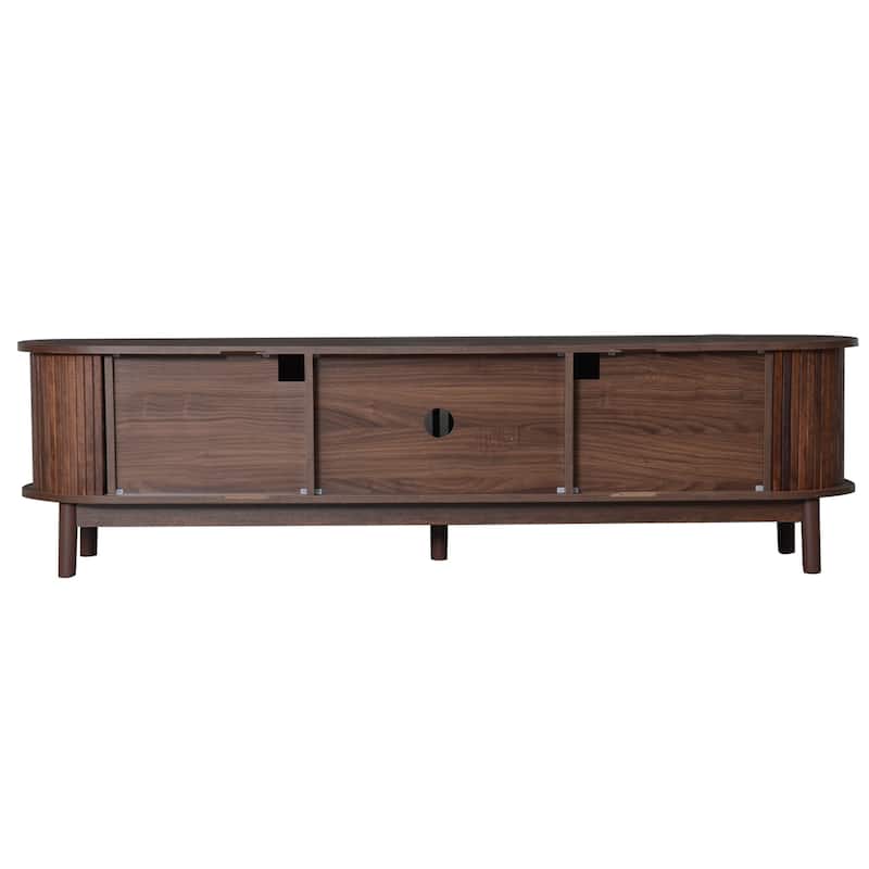 66.92 Inch Farmhouse TV Stand Media Console Table with Drawer, Wood Entertainment Center with Storage Cabinet & Solid Wood Legs