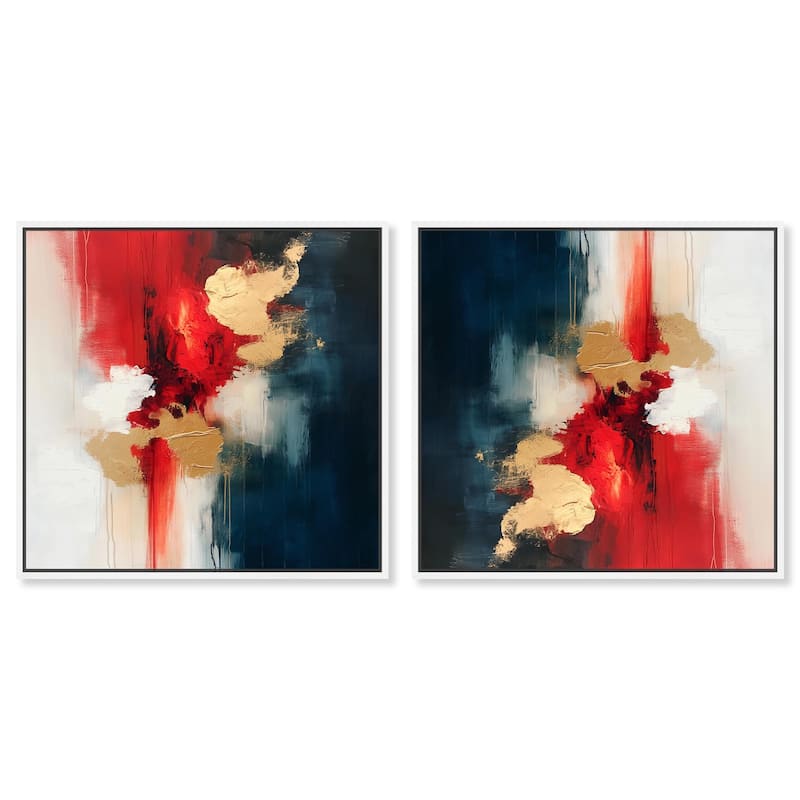 Guilded White flora Canvas by Art Remedy - 20" x 30" - Silver