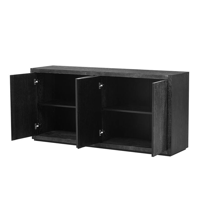 63" Ash Veneer Four-Door Buffet/Sideboard for Hallway, Entryway, Living Room