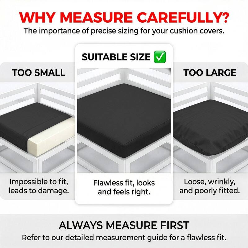 FINCATI 28" × 28" Outdoor Cushion Cover, Sofa Cushion Replacement Slipcover, Patio Seat Cover 28 Inches (COVER ONLY!)