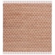 preview thumbnail 76 of 84, SAFAVIEH Handmade Cape Cod Zinca Coastal Jute Tassel Rug 6' Square - Rust/Natural - Square