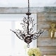 preview thumbnail 1 of 3, Terra Antique Copper Iron Clear Glass Crystal 4-light Chandelier
