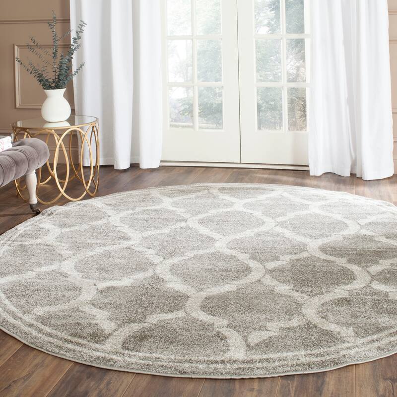 SAFAVIEH Amherst Huynh Modern Rug - 7' Round - Grey/Light Grey