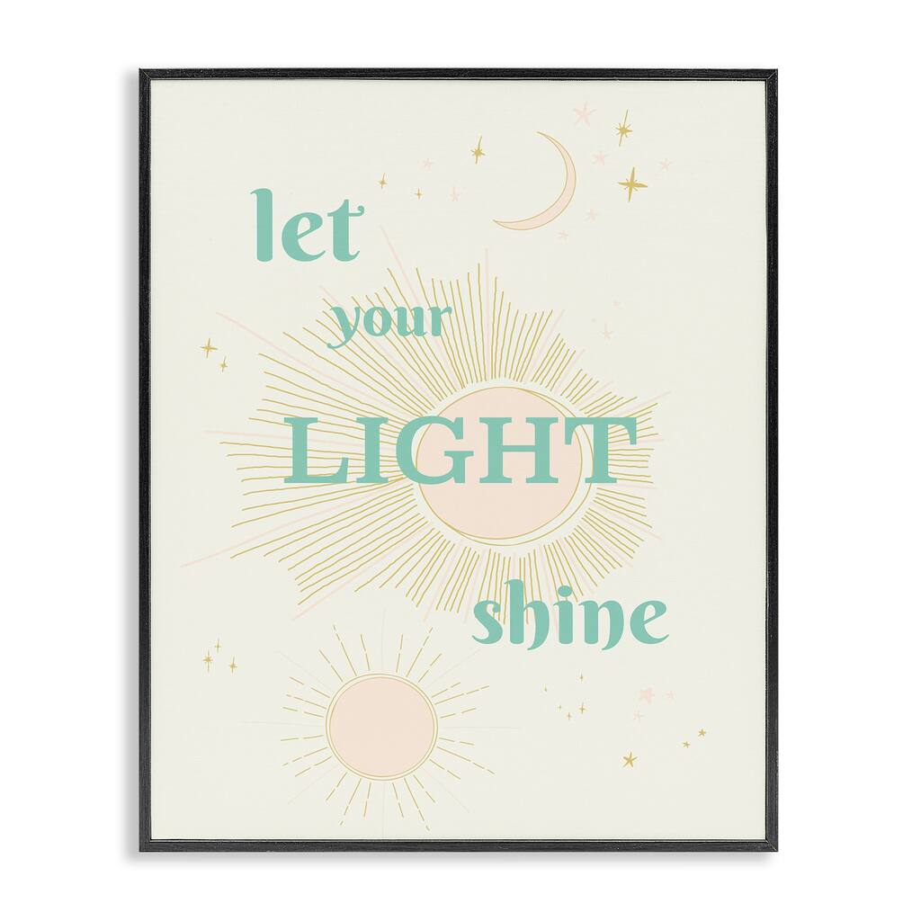 Stupell Let Your Light Shine Framed Giclee Art Design By Sweet Melody Designs