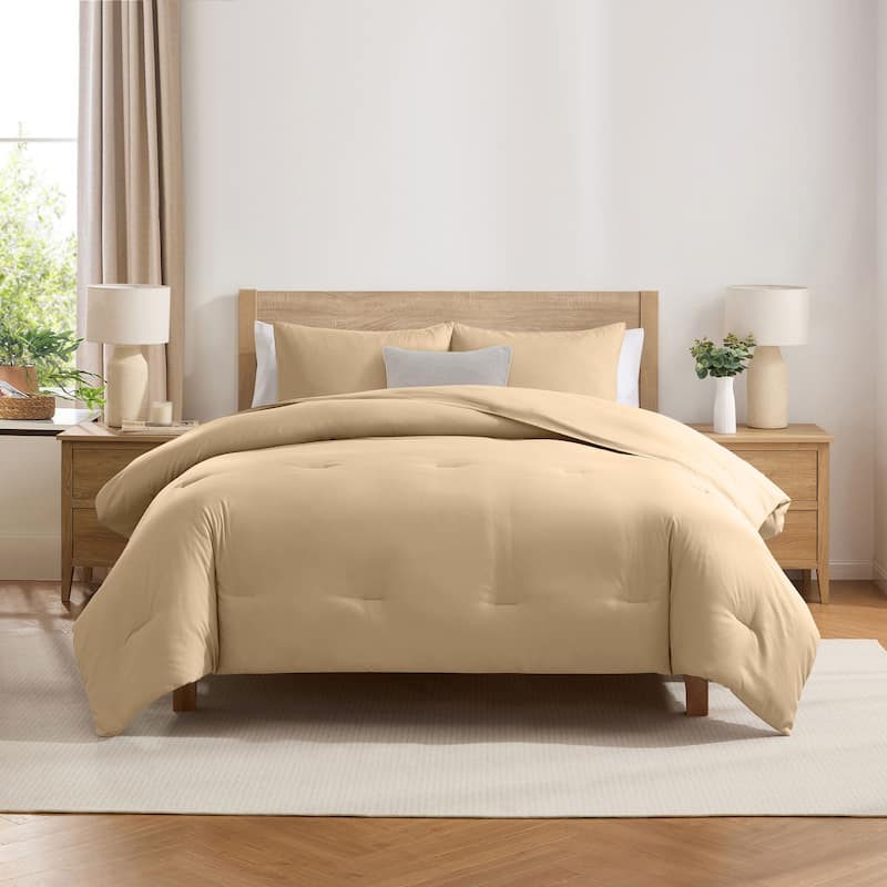 Empyrean Modern Reversible Comforter - Beige - Queen