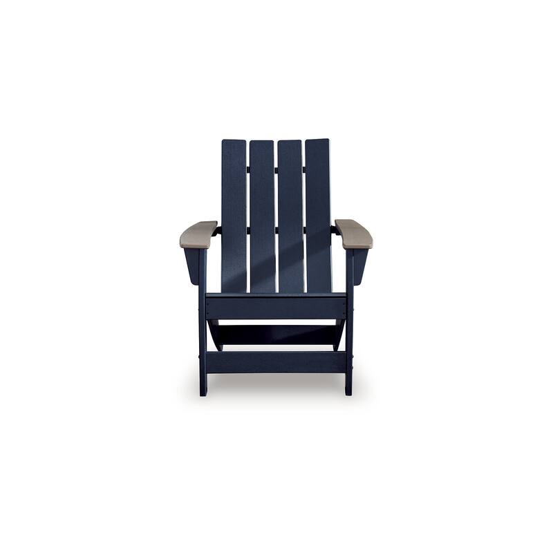 Signature Design by Ashley Mabry Shores Navy Blue/Brown Adirondack Chair - 31" W x 33" D x 38" H