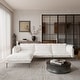 preview thumbnail 24 of 27, Modern Minimalist Upholstered Couches, 147" 4-Seater Cloud Modular Sectional Sofa with 2 Ottoman,U Shaped Couch for Living Room L shaped(3 seats+1 ottoman)beige