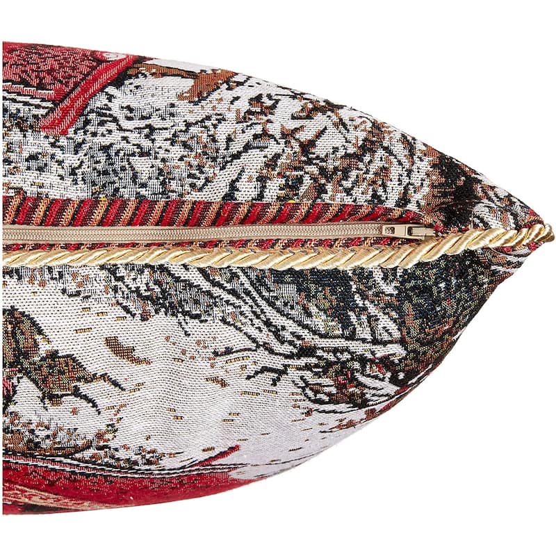 Violet Linen Seasonal Xmas Christmas Holiday Bliss Pattern Decorative Cushion Cover