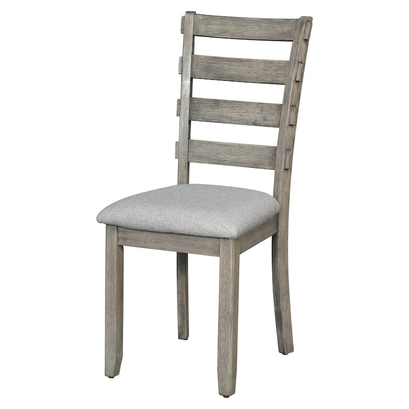 6-Piece Dining Set with Wood Grain Pattern Tabletop and Soft Cushion Chairs