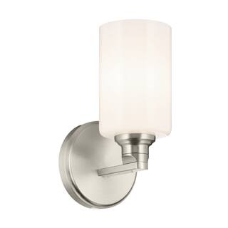 Kichler Lighting Gioe 9.5" 1-Light Wall Sconce with Opal Glass in Brushed Nickel