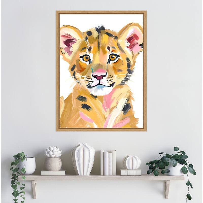 Tiger Baby by Ohkimiko Framed Canvas Wall Art